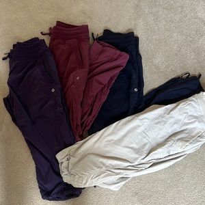 Lot of 4 Lululemon pants
